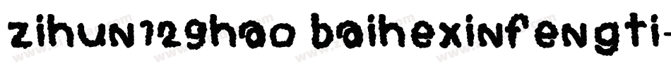zihun129hao baihexinfengti字体转换